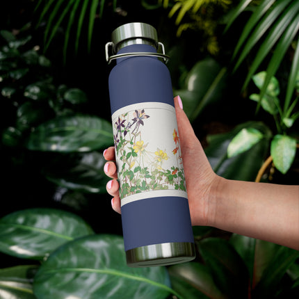 Aquilegia Flower by Tanigami Kônan Copper Vacuum Insulated Bottle, 22oz