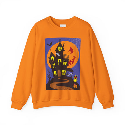 Halloween Night at the Haunted House Unisex Heavy Blend™ Crewneck Sweatshirt
