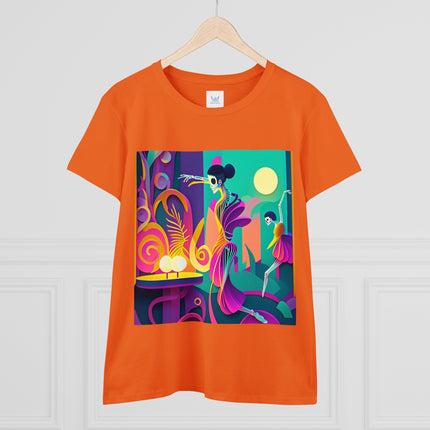 Dance of the Skeleton Ballerinas Women's Midweight Cotton Tee