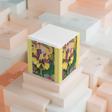 Enchanted Pansy Elegance Note Cube
