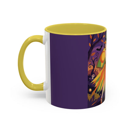🎃🧙 The Witch Of Jack-O'-Lantern Hollow Colorful Mug – Whimsical Halloween Charm