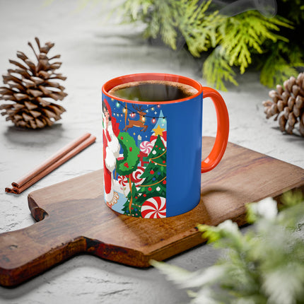 🦌🍬 The Lady Of The Peppermint Christmas Garden Colorful Mug – Colorful Art Deco Holiday Fantasy