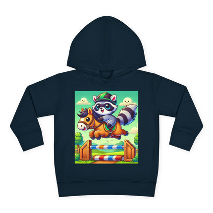 Raccoon Rider Toddler Pullover Fleece Hoodie
