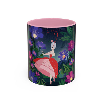 Moonlight Waltz Among The Blossoms Colorful Mugs – Art Deco Floral Enchantment