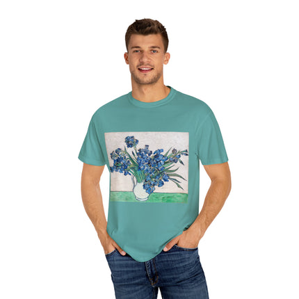 Irises by Vincent Van Gogh Unisex Garment-Dyed T-shirt