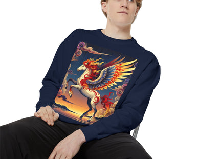 Flame-Winged Horse at Sunset Sweatshirt