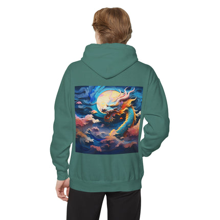 A Dragon's Ascent Unisex Garment-Dyed Hoodie