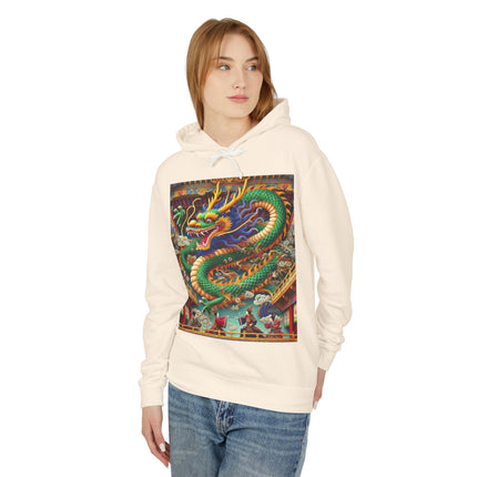 Tibetan Dragon Over Kabuki Duel Hoodie