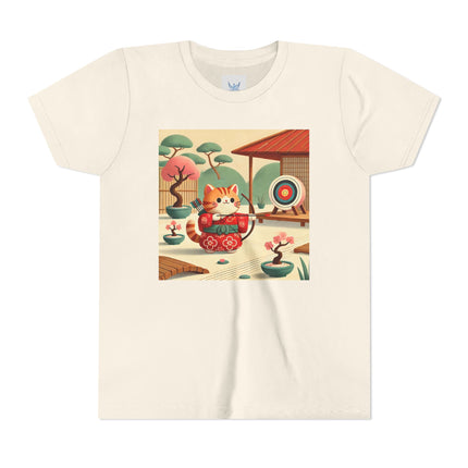 Archer Kitten in the Zen Garden Youth Short Sleeve Tee