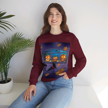 Whimsical Halloween Mischief Unisex Heavy Blend™ Crewneck Sweatshirt