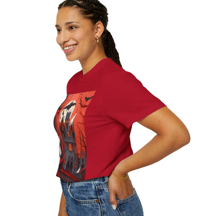 Halloween Night Scene Unisex Garment-Dyed T-shirt