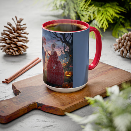 ♥️🎃 The Queen Of Hearts Halloween Masquerade Colorful Mug – Royal Halloween Fantasy