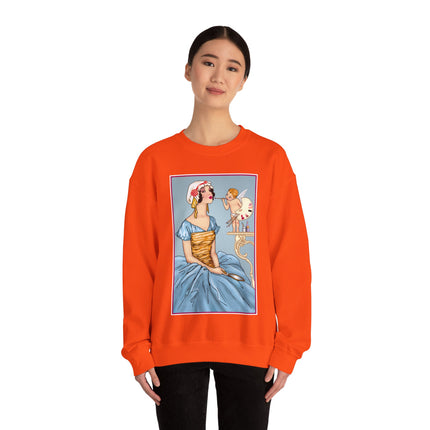 The Enchanting Painter: A Fairy's Artistic Touch Heavy Blend™ Crewneck Sweatshirt