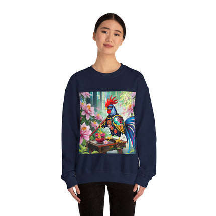 Cyberpunk Rooster Unisex Heavy Blend™ Crewneck Sweatshirt