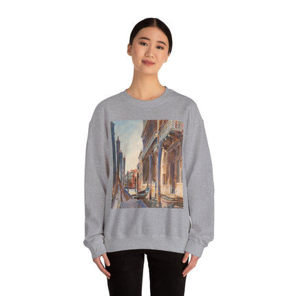 Gondola Moorings on the Grand Canal by John Singer Sargent Heavy Blend™ Crewneck Sweatshirt