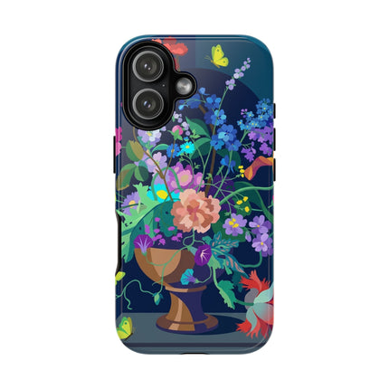 Midnight Floral Reverie Phone Case – Vibrant Bloom & Enchanted Beauty