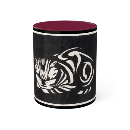 December (Cat Lying) by Anna Julia de Graag Colorful Mugs, 11oz