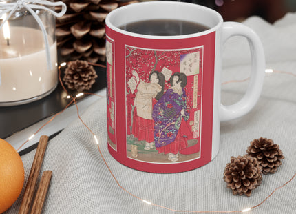 Wood for the Plum Tree by Tsukioka Yoshitoshi Ceramic Mug 11oz