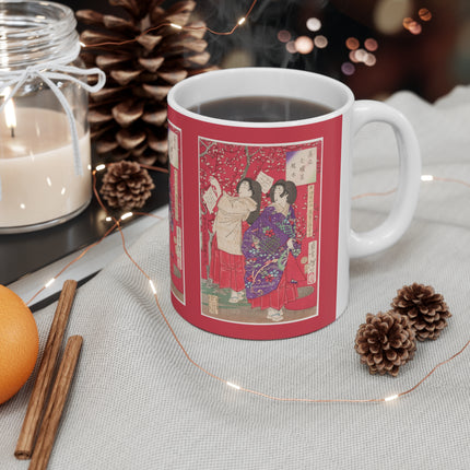Wood for the Plum Tree by Tsukioka Yoshitoshi Ceramic Mug 11oz