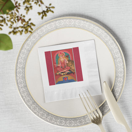 July & Ruby Zodiac White Coined Napkins