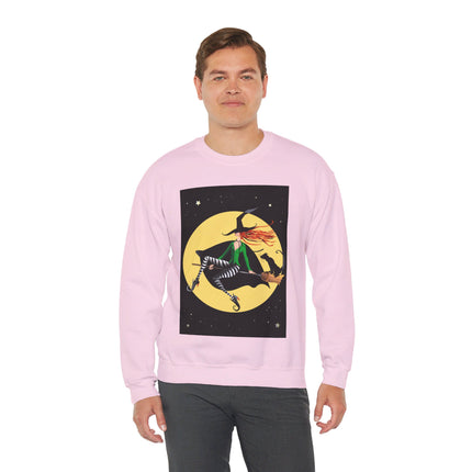 A Witch’s Moonlit Flight Unisex Heavy Blend™ Crewneck Sweatshirt