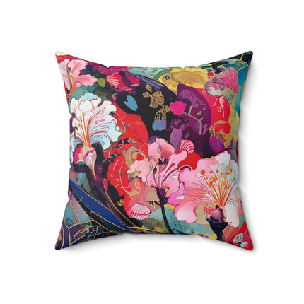 Ethereal Irises Spun Polyester Square Pillow