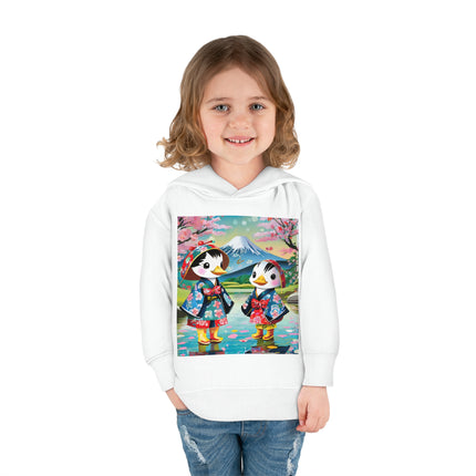 Rainy Day Ducks Toddler Pullover Fleece Hoodie