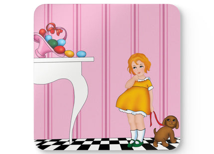 Easter Joy in Deco Hues Corkwood Coaster Set