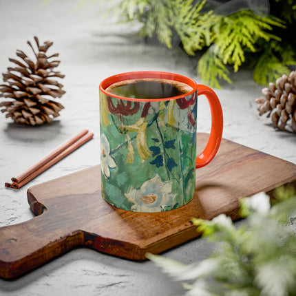 Flowers by August Babberger Colorful Mugs (11oz, 15oz)