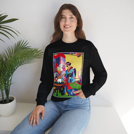 A Timeless Journey by Umberto Brunelleschi Heavy Blend™ Crewneck Sweatshirt