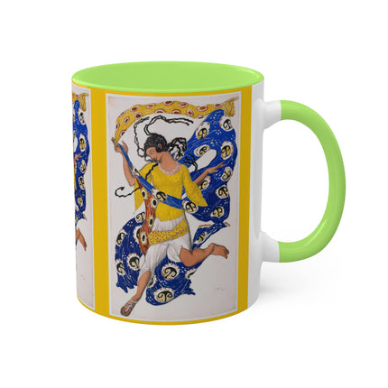 The Butterfly (Costume Design for Anna Pavlova) by Leon Bakst Colorful Mugs, 11oz