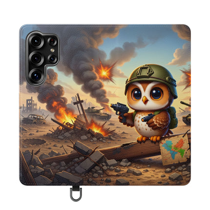 🦉🌟 The Owl on the Front Lines Flip Case – Courage & Quiet Strength