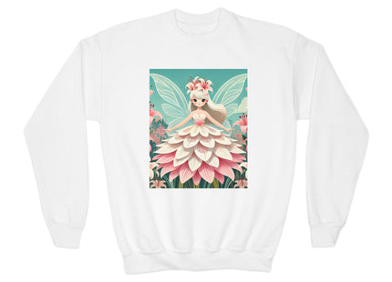 Lily Fairy in Bloom Youth Crewneck Sweatshirt