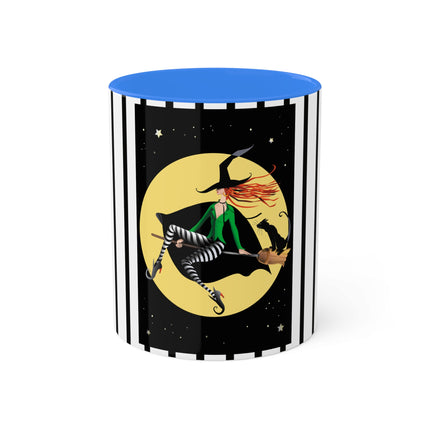 A Witch’s Moonlit Flight Colorful Mugs, 11oz