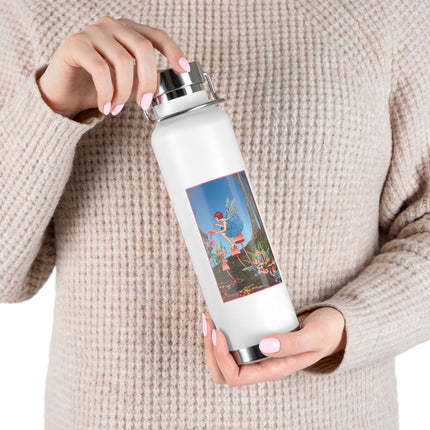 Periwinkle Painting the Petals by Ida Outhwaite Copper Vacuum Insulated Bottle, 22oz