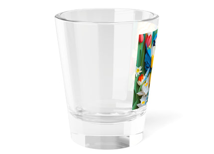 Blue Jays in a Spring Garden Shot Glass, 1.5oz