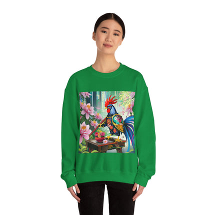 Cyberpunk Rooster Unisex Heavy Blend™ Crewneck Sweatshirt