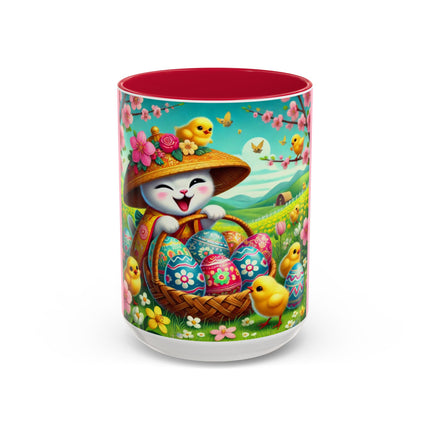 Geisha Kitten’s Easter Delight Colorful Mugs (11oz, 15oz)