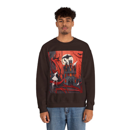Halloween Night Scene Unisex Heavy Blend™ Crewneck Sweatshirt