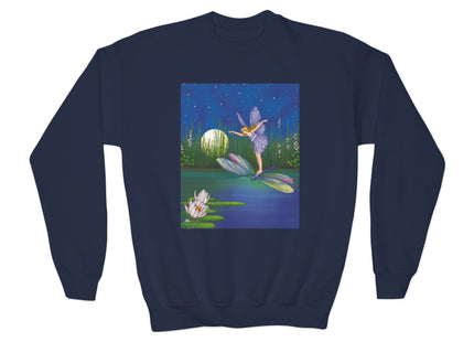 Fairy on a Dragonfly Youth Crewneck Sweatshirt
