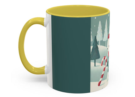 Candy Cane Timekeeper Bunny Colorful Mugs (11oz, 15oz)