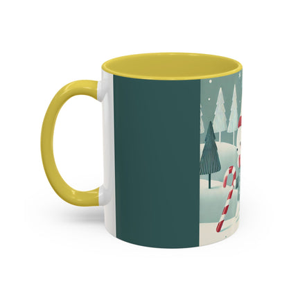 Candy Cane Timekeeper Bunny Colorful Mugs (11oz, 15oz)