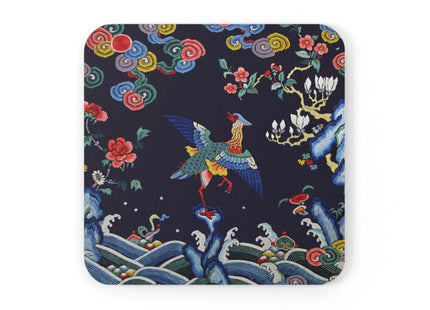 Rank Badge with Mandarin Cork Back Coaster