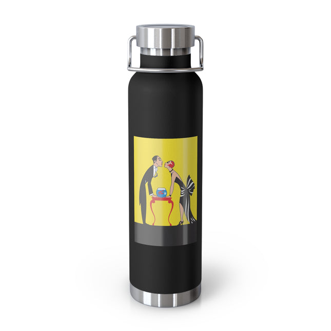 A Moment of Elegance: A Passionate Embrace Amidst Golden Splendor Copper Vacuum Insulated Bottle, 22oz