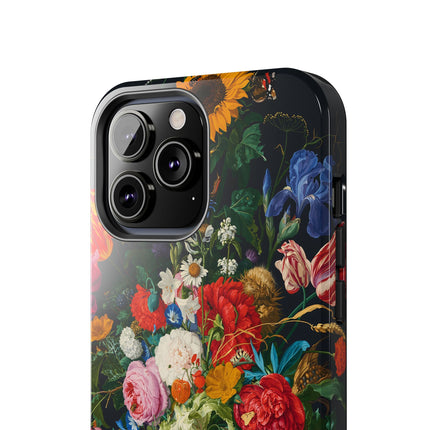 🌺🌙 The Midnight Garden Abundance Phone Case – Art Deco Floral Still Life