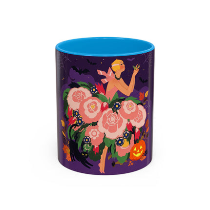 🌹🎃 The Lady Of The Haunted Rose Garden Colorful Mug – Romantic Halloween Charm