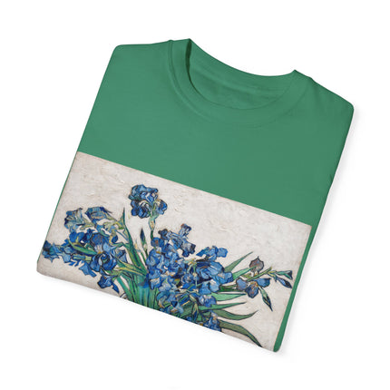 Irises by Vincent Van Gogh Unisex Garment-Dyed T-shirt