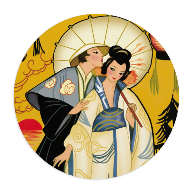 Golden Embrace Mouse Pad, Round and Rectangle