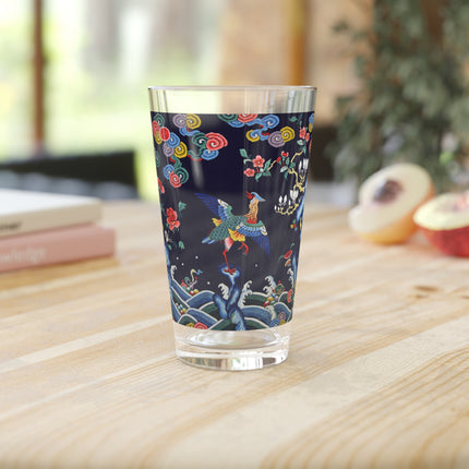 Rank Badge with Mandarin Duck Glass, 16oz