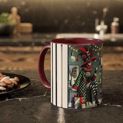 Whimsical Christmas Tea Party Colorful Mugs (11oz, 15oz)